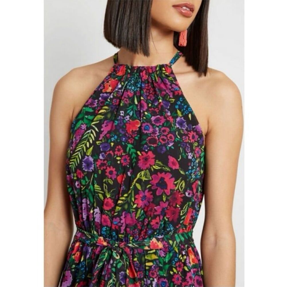 ModCloth Illuminated Elegance Chiffon Maxi Dress Size Medium - Picture 3 of 8